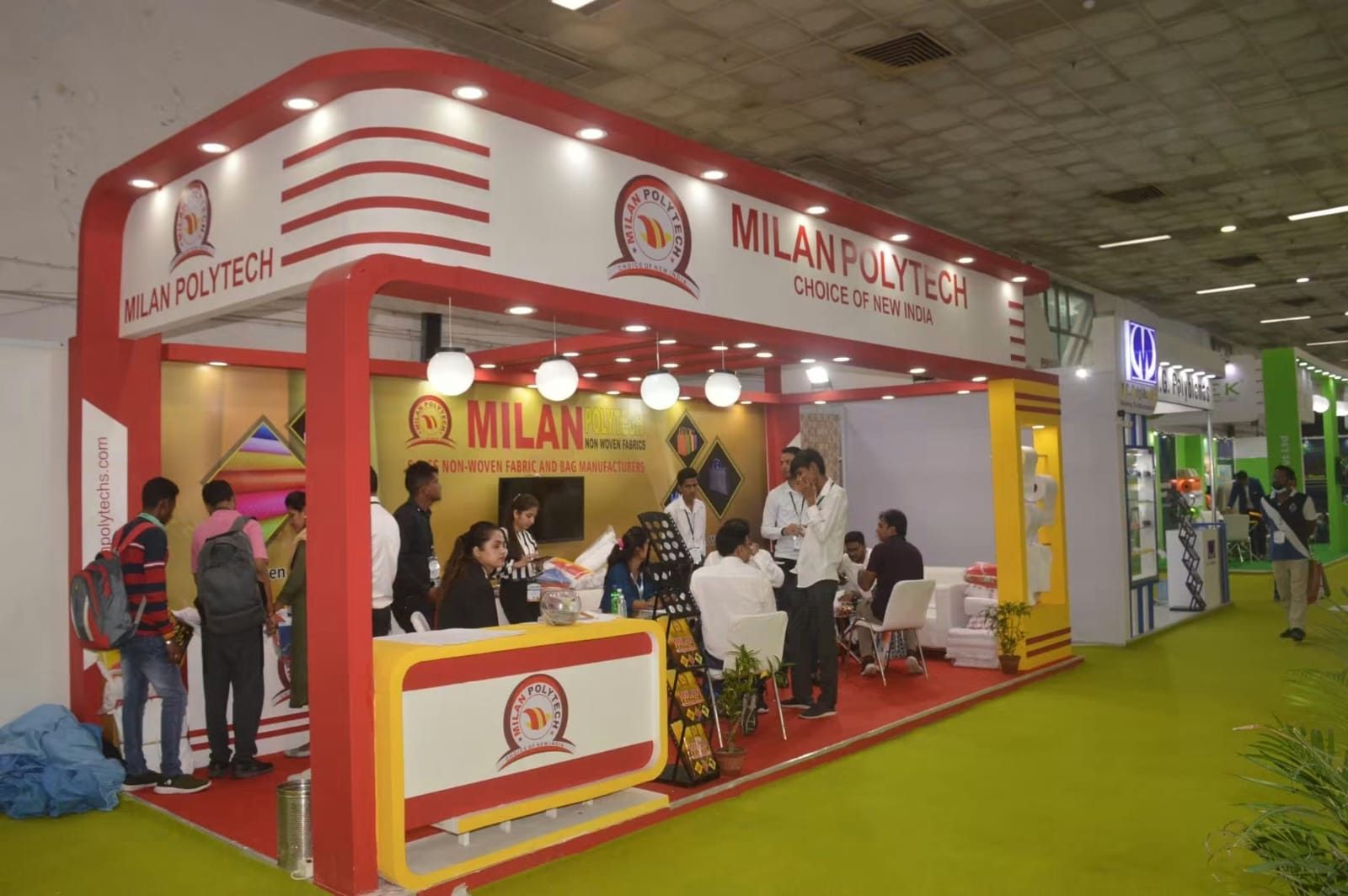 Visitors at the Milan Polytech stand